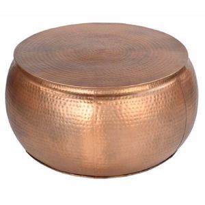 Nouvel arrivage Table basse ronde en fer martelé à la main Table de canapé d'appoint décorative en cuivre contemporaine pour chambre à coucher appartement - Product Image 1