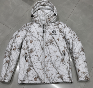 <b>Men's</b> White Camouflage Hooded Puffer <b>Jacket</b> <b>Waterproof</b> Windproof Thermal Insulated <b>Winter</b> Hunting Hiking Outdoor Full ODM Front - Product Image 6