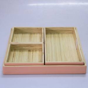 คอลเลคชั่นใหม่ถาดไม้ไผ่ทรงสามเหลี่ยมสำหรับตกแต่งชาถาดไม้ไผ่ห้องครัวในบ้าน - Product Image 5