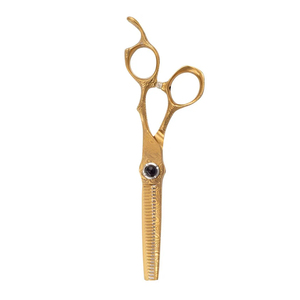 Tijeras de Entresacar Profesionales para Barbería, 6.5 Pulgadas, 30 Dientes, Doradas, para Corte de Cabello - Product Image 6
