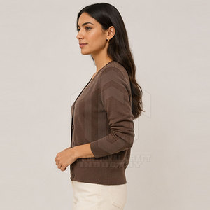 Ensembles deux pièces haut de gamme pour femmes, tricotés, unis, décontractés et élégants, 100% Coton/Laine, respirants, coupe confortable, Hiver, Vente en gros - Product Image 4