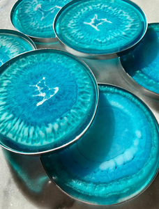 High Decorative Classic Eco-Friendly Resin Coasters Enamel Cup Placemats Best Quality Handmade for Restaurant Display - Product Image 3