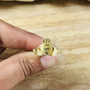 New Arrival <b>Claddagh</b> Heart <b>Ring</b> Vintage Brass <b>Rings</b> For Women 18k <b>Gold</b> Plated Boho Crown Band Statement <b>Ring</b> Wholesale/OEM/ODM - Product Image 2