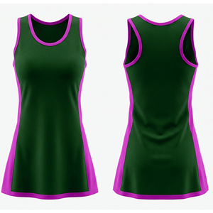 Fashion Printed pink Netball <b>Dresses</b> Kit Cheap High Quality Blank <b>Custom</b> Design Full Sublimation Netball Uniforms <b>Dress</b> - Product Image 1