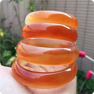 Resin Bangle <b>Bracelets</b> <b>Red</b> Orange Black Vintage Style Unisex Jewelry - Product Image 6