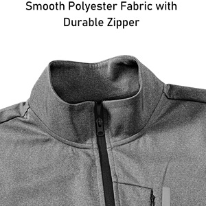 Ensemble de survêtement 2 pièces gris foncé pour homme, veste zippée à col rabattu, manches longues, pantalon de survêtement à cordon de serrage, décontracté - Product Image 6