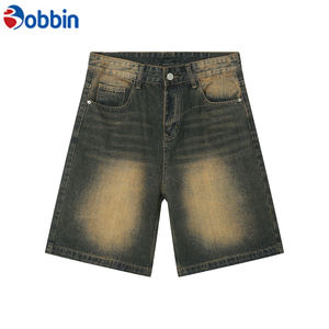 Pantalones Cortos de Mezclilla para Hombre, con Cierre y Botones, Estilo Retro, Holgados, de Media Pierna, para Exteriores, Moda Casual - Product Image 2