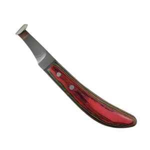 Couteau à sabots en acier Damas de qualité supérieure IRON, outil de fermeur pour le taillage des sabots, lame artisanale, outils vétérinaires, marque privée OEM - Product Image 3