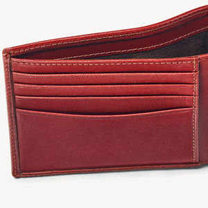 Handmade Vintage Style Genuine Cowhide Leather <b>Wallet</b> Slim Bifold Card Holder RFID Blocking Polyester Short Fashionable <b>for</b> <b>Men</b> - Product Image 5