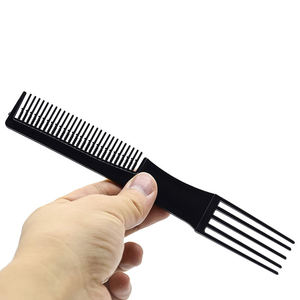 Juego de 10 Peines Profesionales Negros para Peluquería, Peines de Dientes Finos para Seccionar y Peinar, Herramientas para Peluquería - Product Image 3
