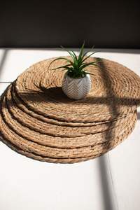 Manteles Individuales Modernos de Jacinto de Agua Tejido Orgánico Antideslizantes de Alta Aislación con Diseño Bohemio Ecológico para Venta al por Mayor - Product Image 4