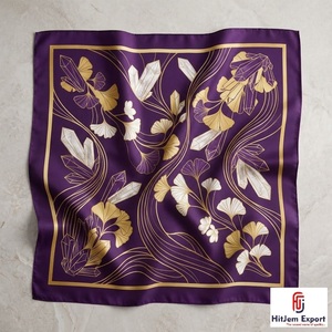 Custom Printed Womens Square <b>Scarf</b> Lightweight Soft Fabric Fashion Accessories OEM ODM Manufacturer Sicily Custom Fabric Product - Product Image 3