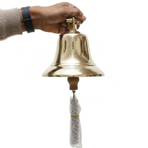 Campana de templo de latón hecha a mano para la sala de oración del hogar, campana colgante con sonido dulce para la adoración. - Product Image 1
