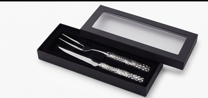 Juego de cuchillo y tenedor para carne clásico, plateado, con diseño de mango de vid, apto para lavavajillas, para decoración de mesas de boda. - Product Image 6