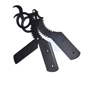 Rasoir droit professionnel allemand Black Dragon avec manche à insertion par le doigt pour rasage de près de la barbe - Product Image 5