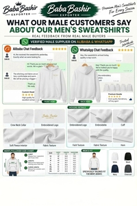 เสื้อฮู้ดโอเวอร์ไซส์ผู้ชาย แบรนด์เนวี ผ้าเฟรนช์เทอร์รี่ พิมพ์ลายซิลิโคนโลโก้ BB ผ้าฝ้าย มีกระเป๋าหน้า สไตล์ลำลอง - Product Image 5