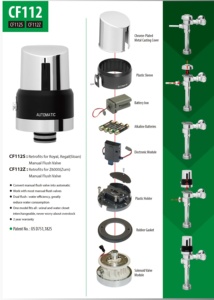 Kit de Actualización de Válvula de Descarga Automática Eléctrica, Carcasa Cromada, Duración de la Batería de 3 Años, Distancia de Detección Ajustable de 15 a 32 Pulgadas - Product Image 4