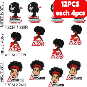 Patch brodé thermocollant en forme de cœur écologique avec motif visage de femme 6,8 cm x 6,7 cm, lot de 10 pièces pour la décoration de vêtements et les cadeaux - Product Image 4