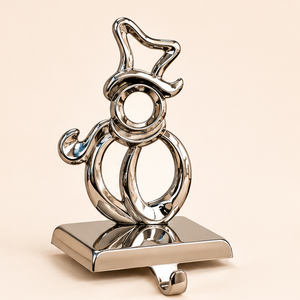 Wholesale Metal Christmas <b>Stocking</b> <b>Holder</b> Silver Chrome Snowman Hanger Heavy Duty Weighted Mantel Hook For Fireplace Holiday - Product Image 3