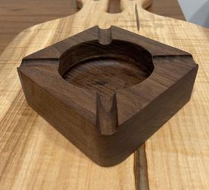 Handmade Wooden Tabletop Cigar <b>Ashtray</b> Modern Classic Design Eco-Friendly Smoking Ash Holder for Home Office Restaurant and Bar - Product Image 3