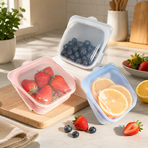 Bolsa de Silicona Reutilizable XIAOHONG, Nuevo Estilo, para Conservación de Alimentos, para Refrigerios y Sándwiches - Product Image 5