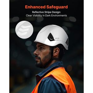 Casco di Sicurezza Ventilato Regolabile in ABS con Sospensione a 6 Punti Approvato ANSI/ISEA Z89.1 per Uomo - Product Image 5