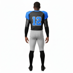 Uniformes de Fútbol Americano Transpirables Unisex en Oferta, Diseño Sublimado Personalizable de 2 Tonos, 100% Poliéster, Pantalones Cortos Plus - Product Image 6