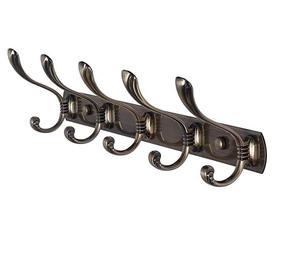 Gancho de pared metálico industrial estilo granja, de hierro fundido resistente, multifuncional y decorativo, para colgar abrigos, bolsos en baño y cocina - Product Image 1