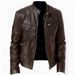 Chaqueta de Cuero Premium para Hombre, Chaqueta de Motociclista Personalizada, Resistente al Viento, con Logotipo Bordado en la Parte Delantera, Ropa Exterior de Moda al por Mayor - Product Image 3