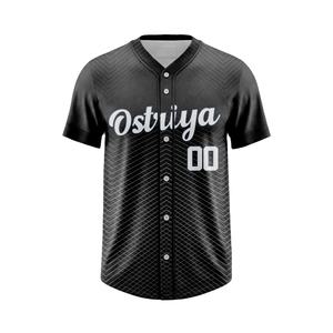 Chemise de baseball à boutons entiers personnalisée par sublimation pour adultes, fabrication professionnelle, vêtements de sport respirants avec découpe automatisée - Product Image 1