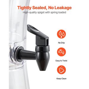 Dispenser per Bevande in Plastica da 3,4 Galloni con Rubinetto Anti-Goccia per Feste - Ideale per Servire Tè Freddo, Limonata, Succhi - Product Image 3