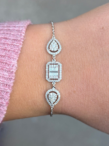 EtherStar Jewels IGI Certified Lab Grown Diamond <b>Bracelet</b> 1.00 CT Baguette Cut 18K 14K 10K <b>Solid</b> Gold 925 <b>Silver</b> Chain Women - Product Image 1