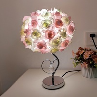Décoration de la maison élégante lampe de table européenne Rose fleur LED veilleuse lampe de chevet lampe de bureau pour la maison fête de mariage