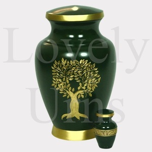 Urna Conmemorativa Aura Verde Esmeralda para Cenizas Humanas, Urna Funeraria Pequeña, Mini Urna Decorativa para Cenizas - Product Image 3