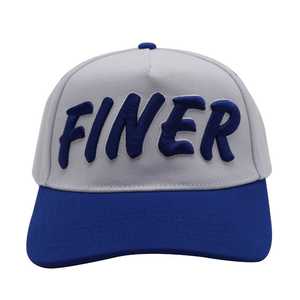 Zeta Phi Beta Finer Snapback <b>Hat</b> Blue White Embroidered Sorority <b>Cap</b> Adjustable <b>Flat</b> Bill Stylish Casual Headwear - Product Image 1