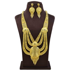 Wholesale 14K 18K 24K Micron Gold Filled <b>Fashion</b> <b>Necklaces</b> Dubai Style Bridal Jewelry Set Traditional Turkish Design Jewelry Set - Product Image 1