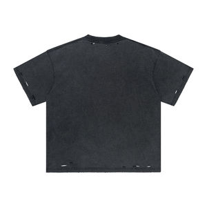 Camiseta de Hombre con Lavado Ácido, Estilo Vintage, Cuello Redondo, Manga Corta, Estilo Urbano, Corte Holgado, Informal - Product Image 2