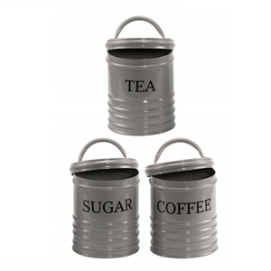 <b>Top</b> Arrival <b>Set</b> of 3 Canister Sugar Tea Coffee Storage <b>Box</b> Container For Kitchen Tabletop Decorative Canister <b>Set</b> With Lid - Product Image 5