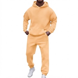 Conjunto de Sudadera con Capucha y Pantalones Jogger para Hombre, Color Azul Marino, Estilo Casual, Corte Holgado, Largo Completo - Product Image 4