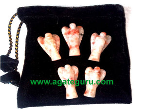Tourmaline noire, cristal naturel, agate, angle de méditation incurvé fait main, format poche - Product Image 3