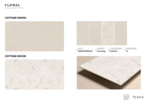 แผ่นพอร์ซเลนแกะสลักลายนูนสมัยใหม่ ขนาด 60x120 ซม. 600x1200 มม. 24x48 นิ้ว ผิวสัมผัสพรีเมียม สำหรับพื้นที่สถาปัตยกรรมระดับไฮเอนด์ - Product Image 4