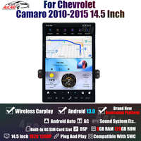 Autoradio GPS Android 13 14,4'' avec écran Tesla pour Chevrolet Camaro 2010-2015, lecteur multimédia automobile, autoradio stéréo