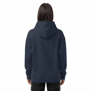 Sudadera con capucha de algodón extragrande personalizada con logotipo personalizado, estilo streetwear con hombros caídos para mujer - Product Image 4