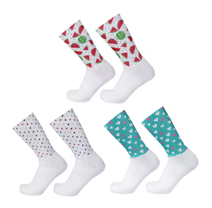 Crew Length Printed Socks With Heart Watermelon Polka Dot Patterns All Seasons Comfortable Outdoor Sports Use - Product Image 4