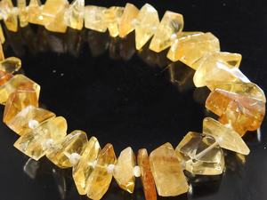 Citrine à facettes Tumble Nugget perles jaunes en vrac de forme irrégulière faites à la main pour la fabrication de bijoux - Product Image 5