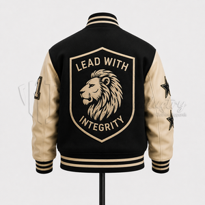 Custom Varsity <b>Jacket</b> Men Black Wool Letterman <b>Jacket</b> Embroidered Patches <b>Baseball</b> <b>Bomber</b> <b>Jacket</b> Manufacturer - Product Image 2