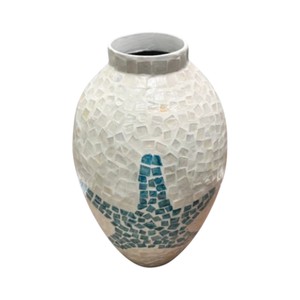 Luxury Hand Inlaid Mother of Pearl <b>Decorative</b> <b>Vase</b> for Premium Interior Decoration and Elegant Floral Presentation - Product Image 2
