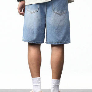 Shorts cargo en jean déchiré pour homme, style streetwear, coupe ample, multi-poches, en coton respirant, taille haute, fermeture boutonnée, pour l'été - Product Image 6