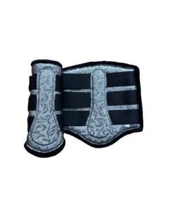 Bottes de tendon de cheval à la mode Protection des jambes néoprène réglable Durable de haute qualité taille de couleur personnalisée attelle de brossage de cheval - Product Image 3