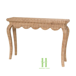 NUEVO DISEÑO Mesa Consola de Mimbre Natural Hecha a Mano, Muebles de Ratán Ecológicos para Entrada y Decoración de Interiores - Product Image 2